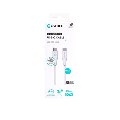 eSTUFF ES604270 USB cable USB 2.0 2 m USB C 60 W White