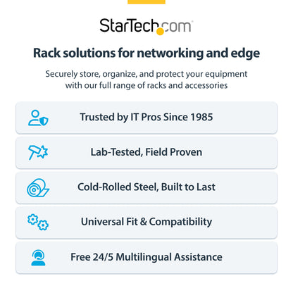 StarTech.com 2U Hinged Wall Mount Patch Panel Bracket - 6 inch Deep - 19" Patch Panel Swing Rack for Shallow Network Equipment- 22lbs