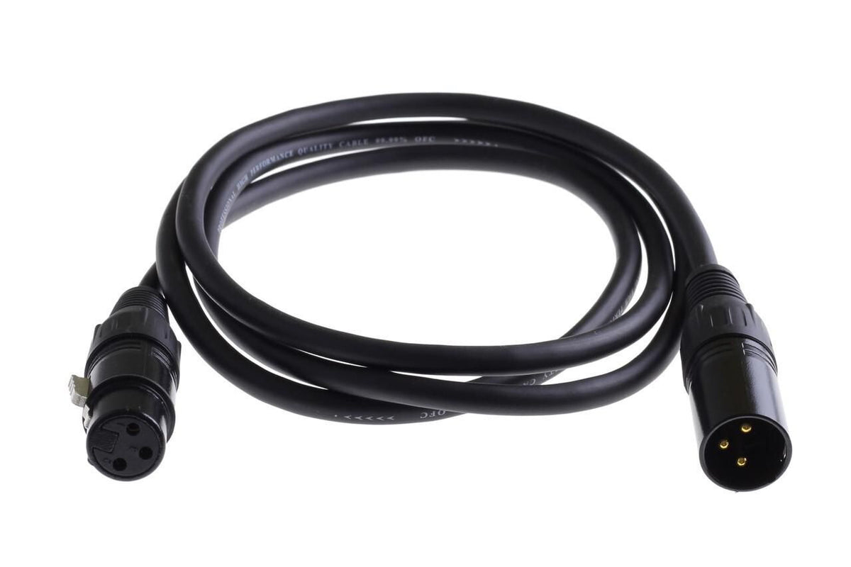 Microconnect PRO XLR cable 15m, AWG24, OFC, Balances, shielded, PVC, OD6,0mm, black audio cable