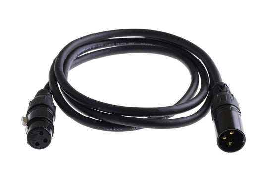 Microconnect PRO XLR cable 3m, AWG24, OFC, Balances, shielded, PVC, OD6,0mm, black audio cable