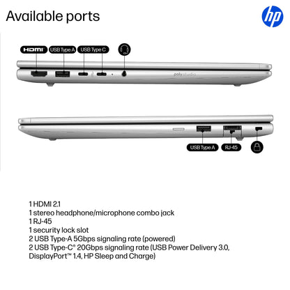 HP ProBook 4 G1iR 14 inch Notebook PC Intel Core 5 120U Laptop 35.6 cm (14") WUXGA 16 GB DDR5-SDRAM 512 GB SSD Wi-Fi 6E (802.11ax) Windows 11 Pro Silver