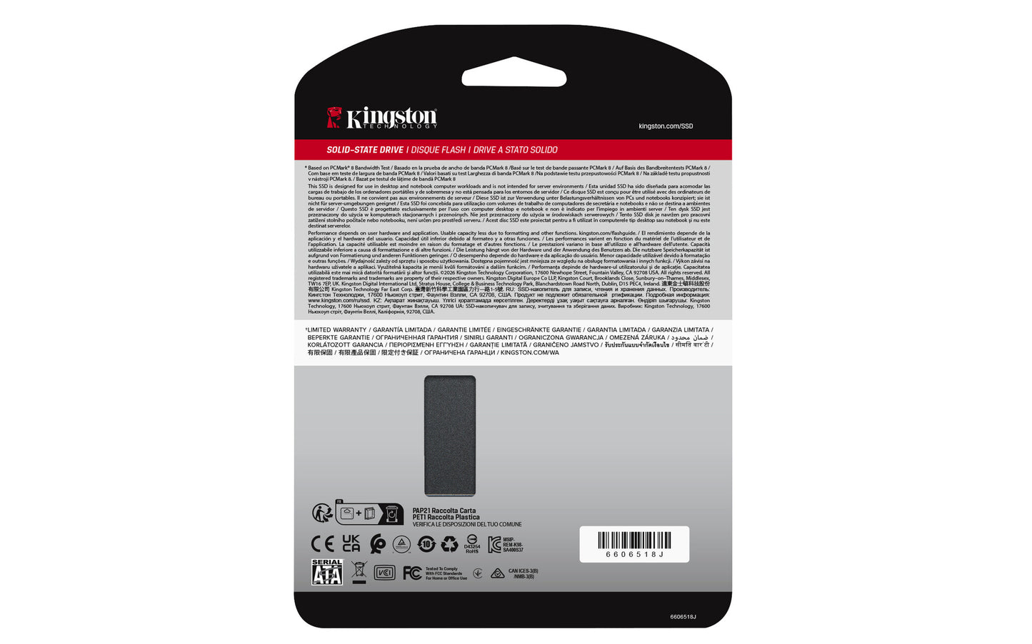 Kingston Technology A400 480 GB 2.5" Serial ATA III TLC