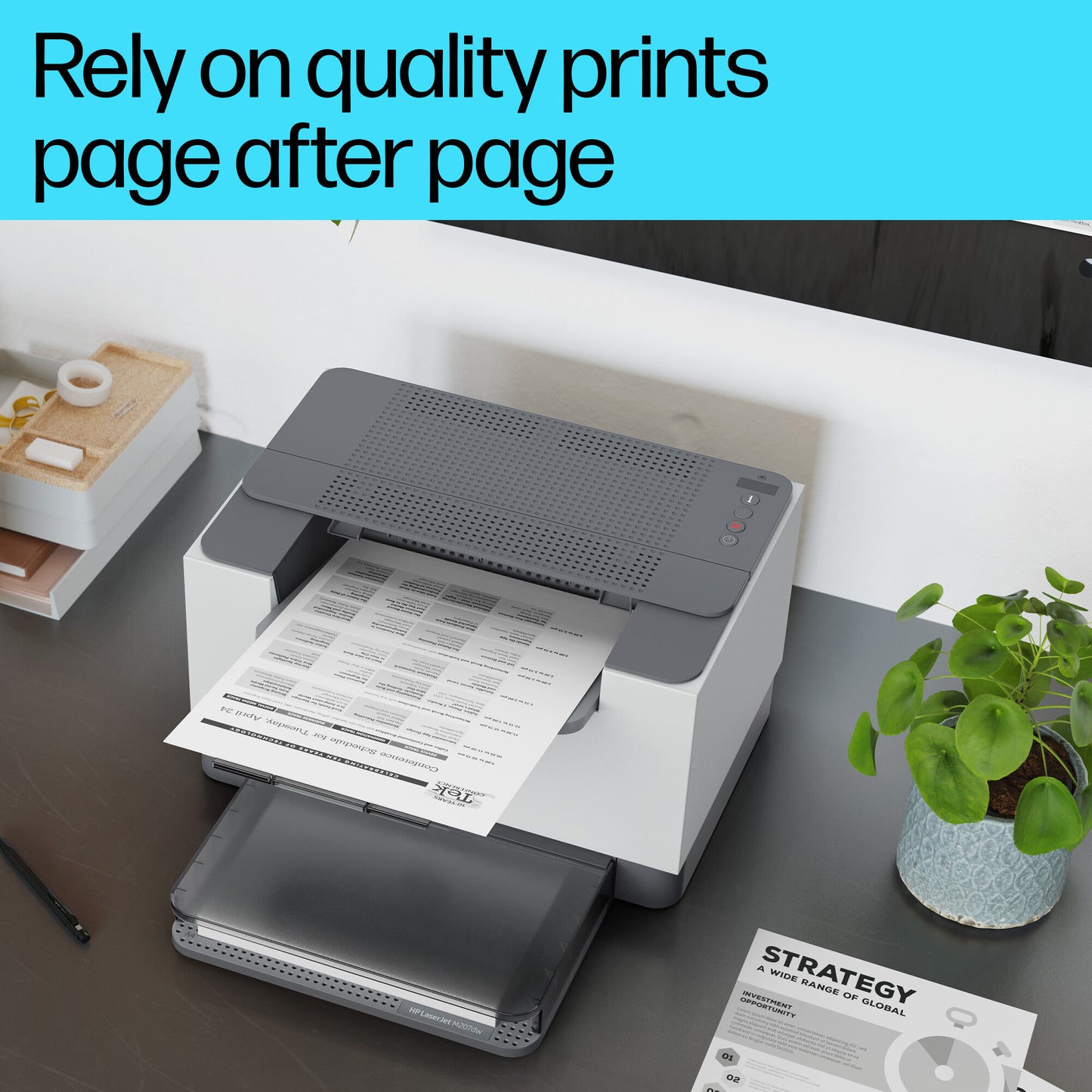HP LaserJet M207dw Wireless Black and white Printer, Duplex