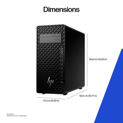 HP Z2 Tower G1i Intel Core Ultra 9 285K 32 GB DDR5-SDRAM 1 TB SSD NVIDIA RTX Pro 2000 Blackwell Windows 11 Pro Workstation AI Workstation, AI PC Black