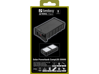 Sandberg Solar Powerbank CampLED 20000