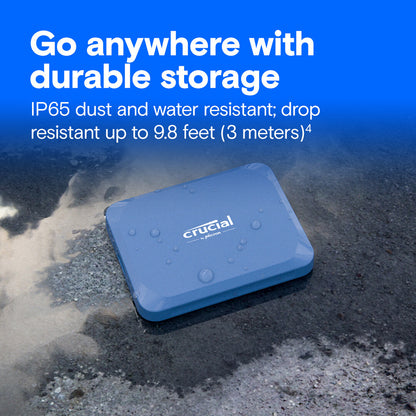 Crucial X10 2 TB USB Type-C USB 3.2 Gen 2x2 Blue