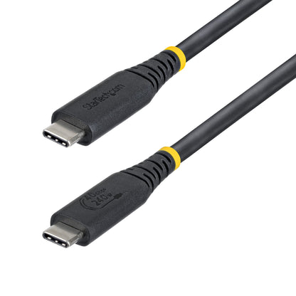StarTech.com 1m (3ft) USB4 Cable, 40Gbps, USB-IF Certified USB-C Cable, 240W PD, 8K 60Hz/4K 240Hz DP2.1 DP40, TPE Jacket, Thunderbolt 4 Compatible - Black USB-C Cord