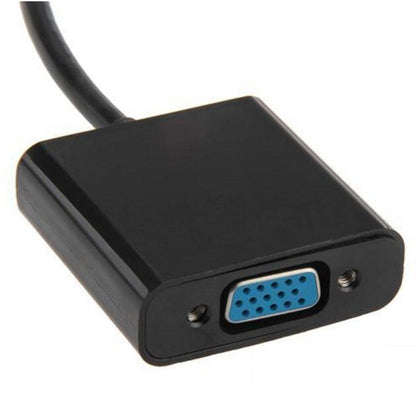 Techly IDATA-HDMI-VGA2AU video cable adapter 0.15 m VGA+3.5mm+Micro USB Black