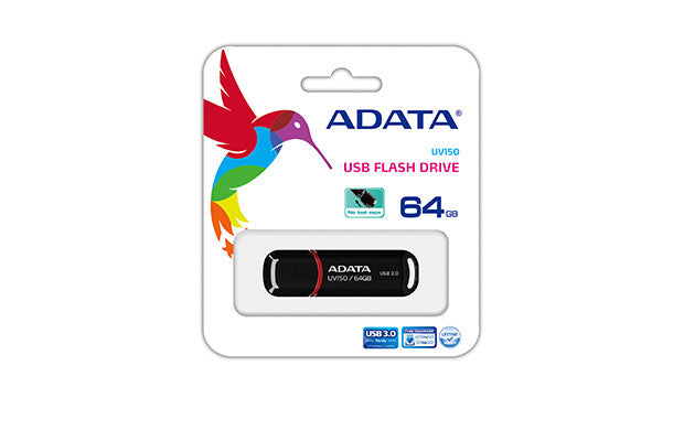 ADATA 64GB DashDrive UV150 USB flash drive USB Type-A 3.2 Gen 1 (3.1 Gen 1) Black