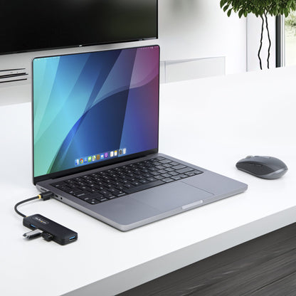 StarTech.com 4-Port USB-C Hub, 5Gbps, USB-C to 4x USB-A, Bus Powered, Small Travel Mini Hub, Multi-Port USB 3.0 Splitter, Portable Hub, Overcurrent Protection