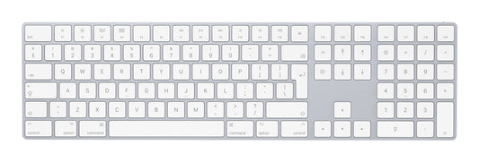 Apple Magic w/ Numeric Keypad keyboard Universal Bluetooth QWERTY English Silver, White