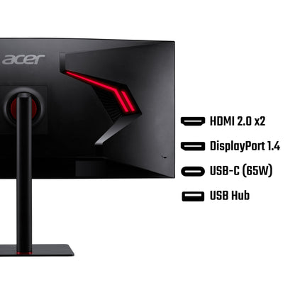 Acer Nitro XV5 Nitro XV345CURX0 - 34" UltraWide Quad HD (3440x1440), Curved 1000R, 200Hz, 0.5ms, HDR10, AMD FreeSync Gaming Monitor