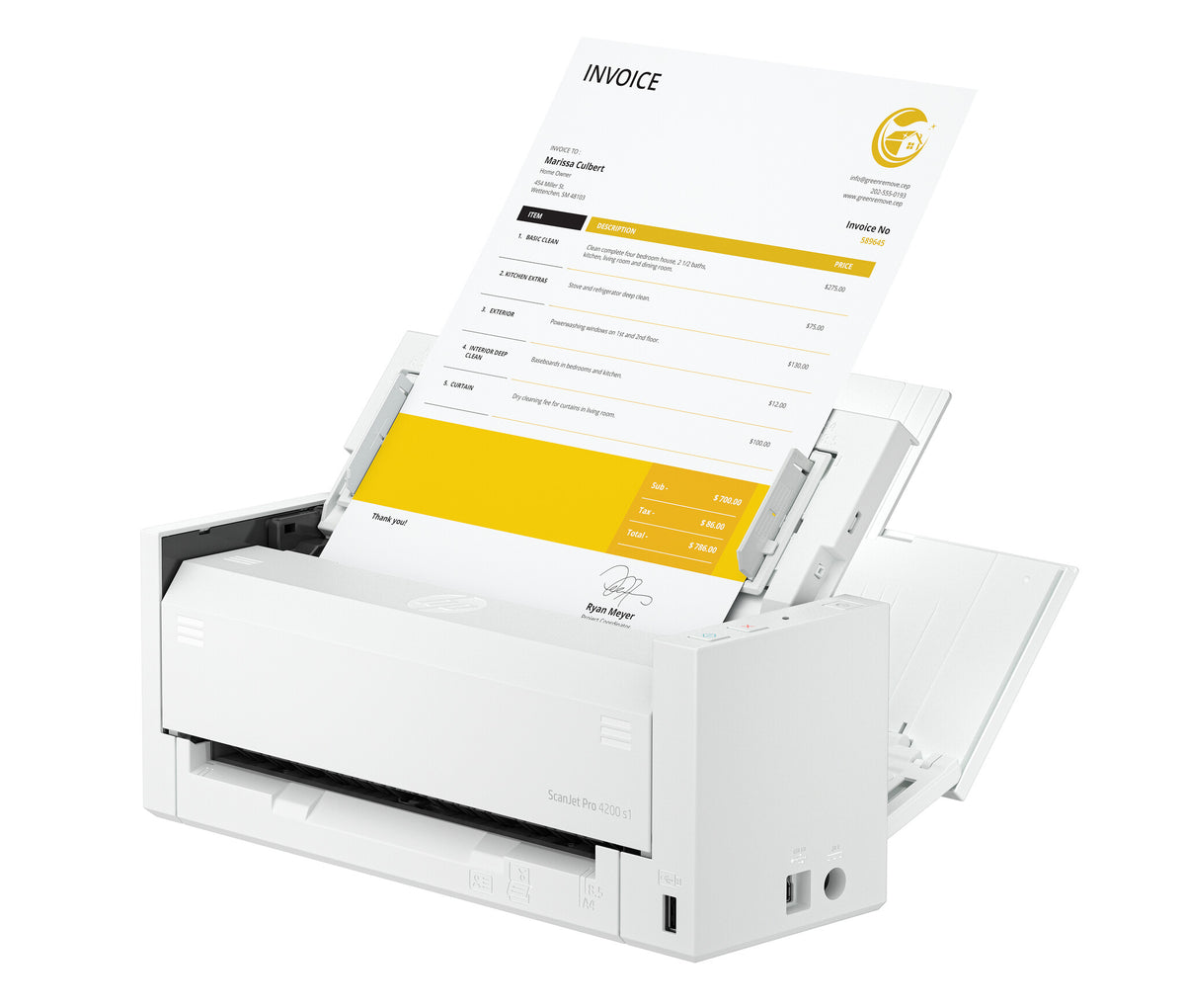 HP ScanJet Pro 4200 s1 ADF scanner 600 x 600 DPI A4 Blue, White