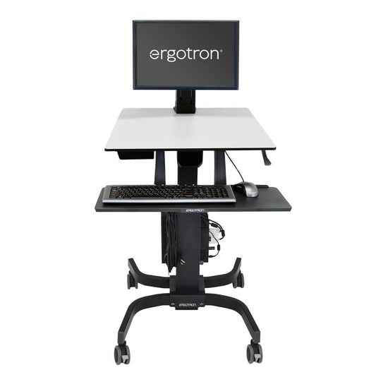 Ergotron WorkFit-C, Single LD Sit-Stand Workstation Black, Grey Multimedia cart