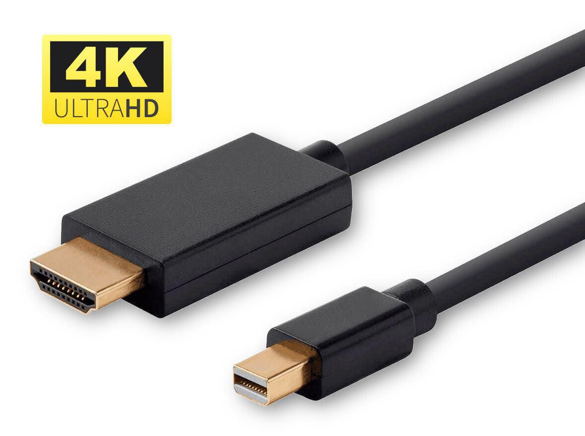 Microconnect MDPHDMI5B-4K video cable adapter 5 m Mini DisplayPort HDMI Type A (Standard) Black
