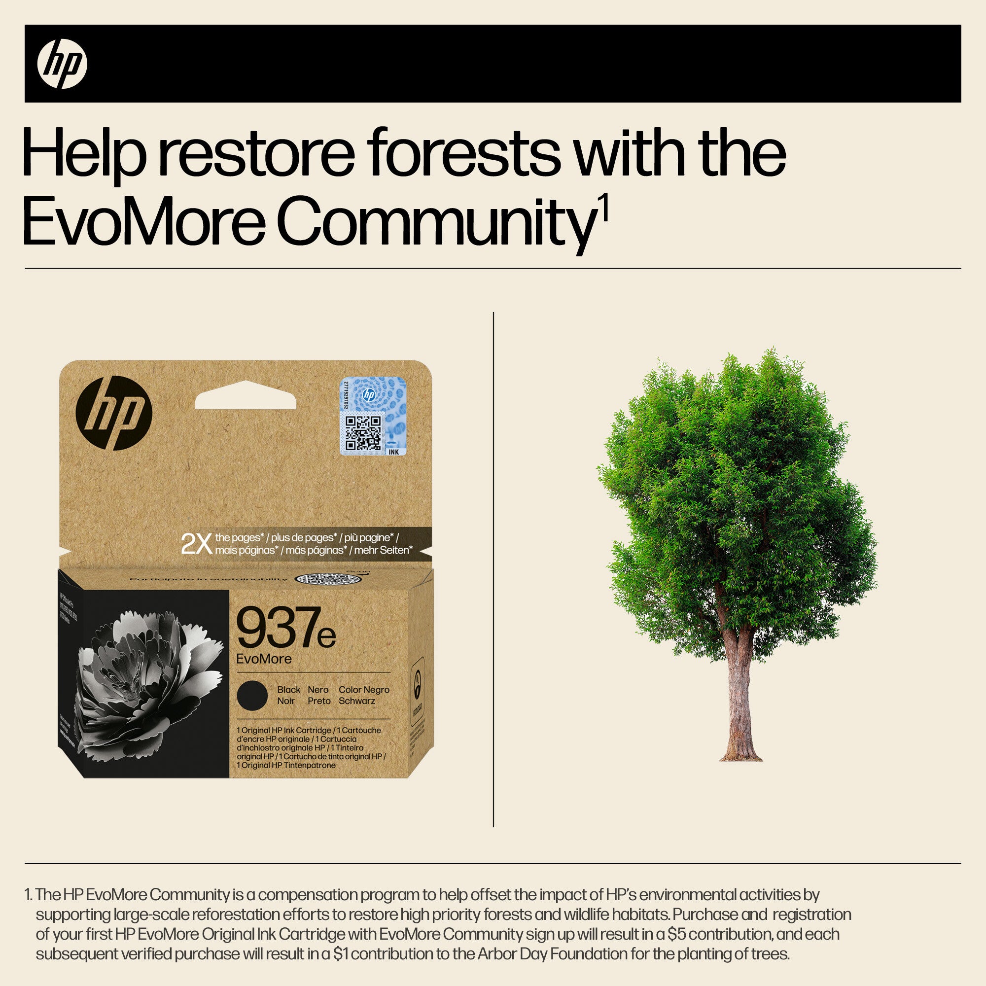 HP 937e EvoMore Black Original Ink Cartridge