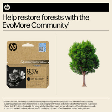 HP 937e EvoMore Black Original Ink Cartridge
