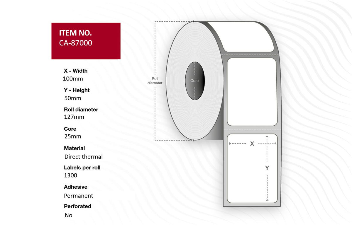 Capture CA-87000 printer label White
