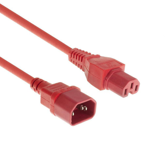 Microconnect PE1415R18 power cable Red 1.8 m C14 coupler C15 coupler