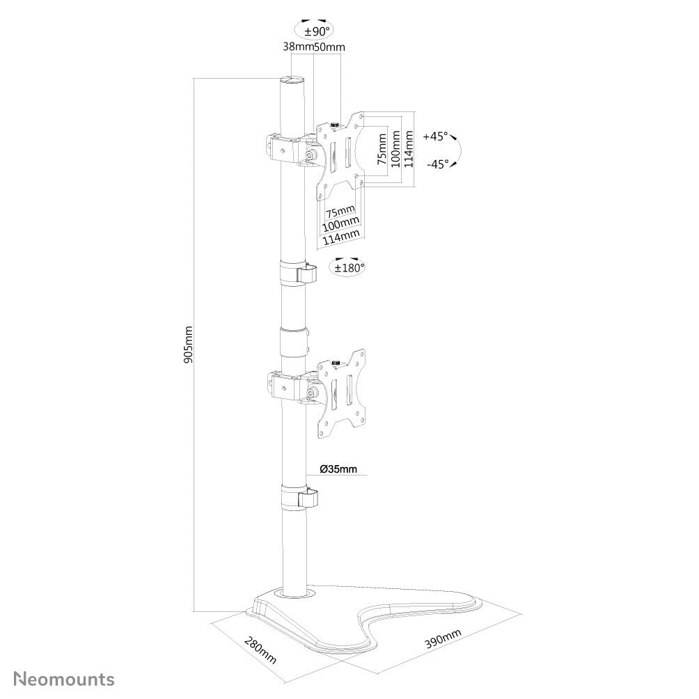 Neomounts monitor desk mount
