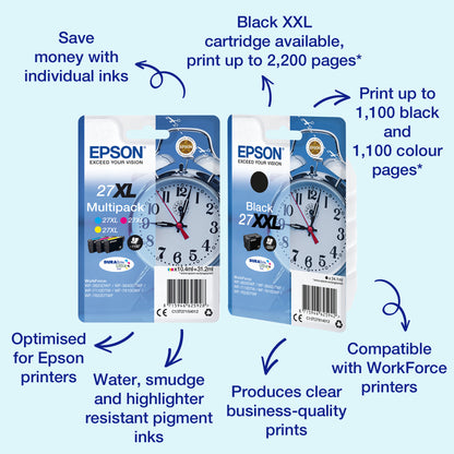 Epson Alarm clock Singlepack Magenta 27XL DURABrite Ultra Ink
