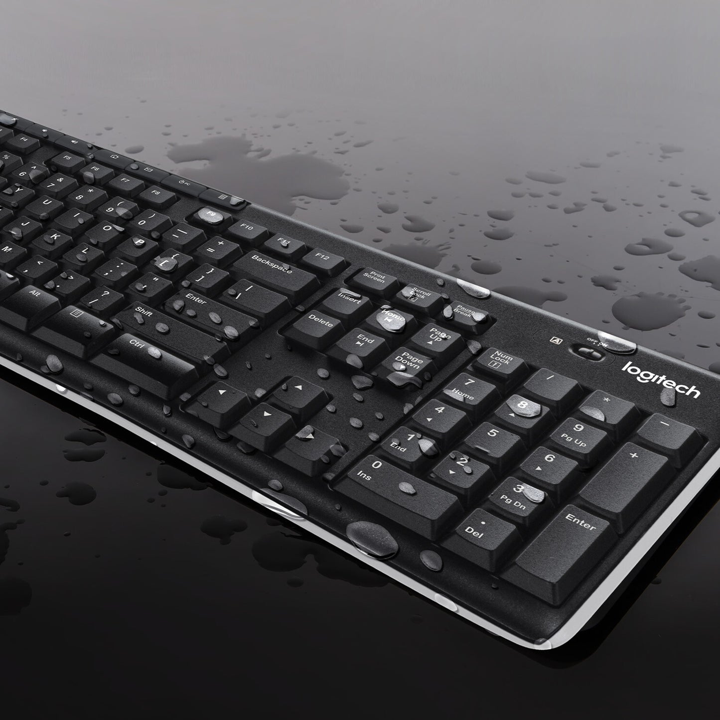 Logitech 920-004508 keyboard Mouse included Home RF Wireless QWERTY US International Black