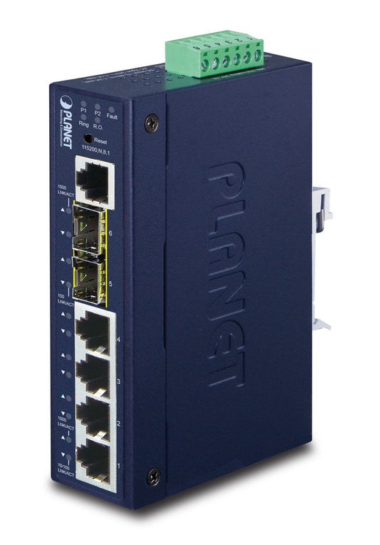 PLANET IGS-5225-4T2S network switch, Managed, 4-port, blue