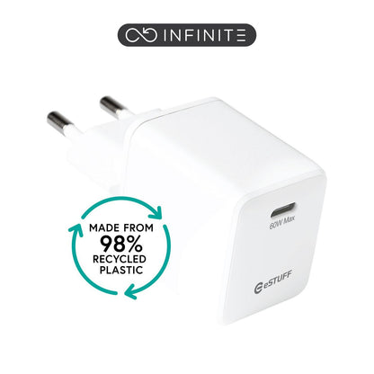 eSTUFF ES637060 mobile device charger Smartphone White AC Fast charging Indoor
