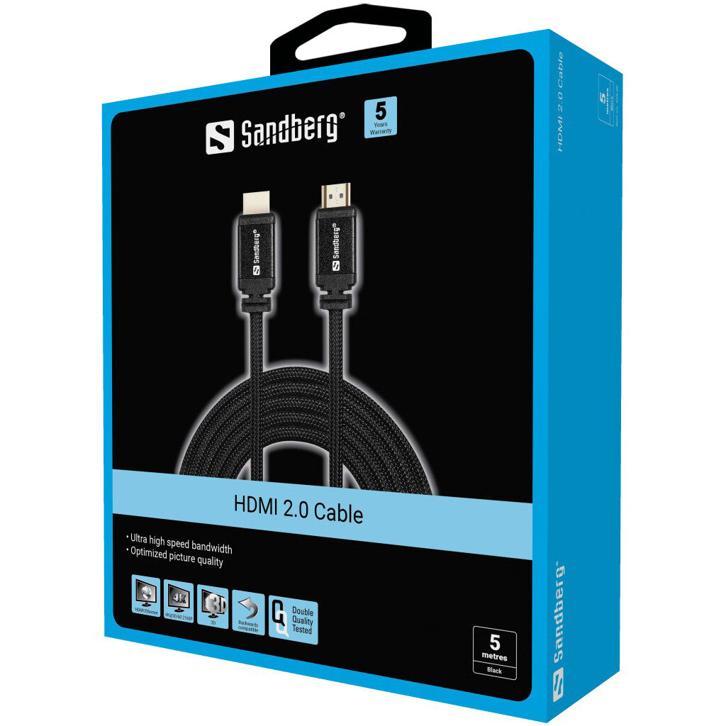 Sandberg HDMI 2.0 Cable 19M-19M, 5m