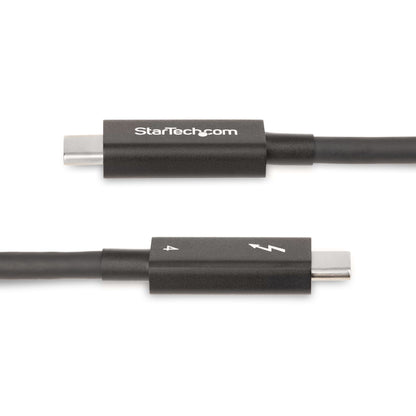 StarTech.com 6.6ft (2m) Active Thunderbolt 4 Cable, 40Gbps, 100W Power Delivery, 4K/8K Video, Intel-Certified Thunderbolt Cable - Compatible w/ USB4/Thunderbolt 4/ USB 3.2/ USB Type-C/DisplayPort/Thunderbolt 3
