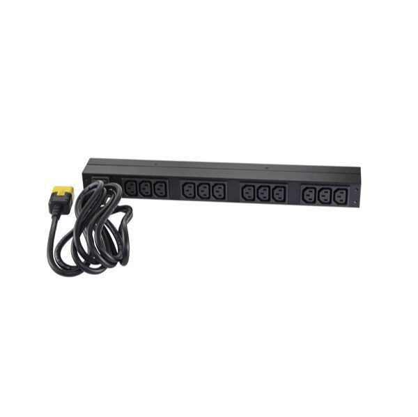 APC NetShelter Basic Rack PDU, 1U, 1PH, 3.7kW 230V 16A or 3.3kW 208V 16A, x12 C13 outlets, C20 cord