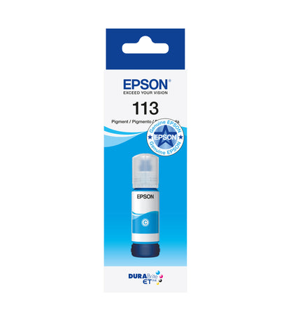 Epson 113 EcoTank Pigment Cyan ink bottle