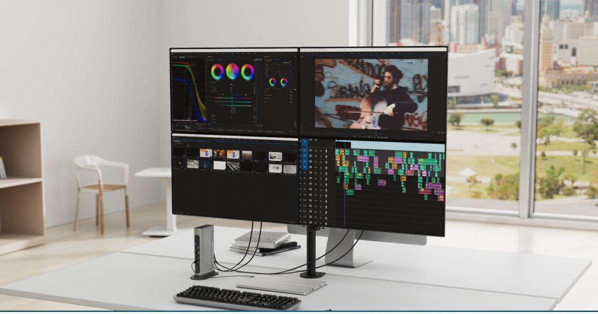 Kensington AD4010T4 Thunderbolt 4 and USB4 Quad Video Docking Station - 98W PD - DP/HDMI - Windows/macOS