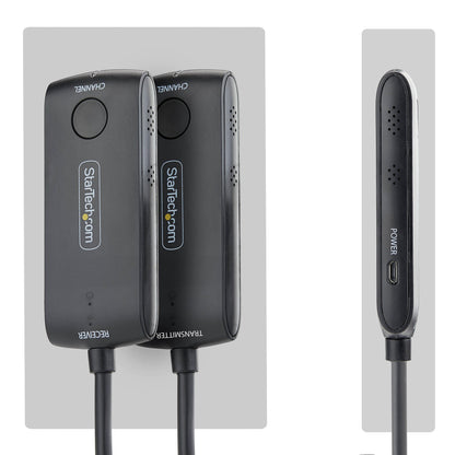StarTech.com Wireless HDMI Extender for Meeting Rooms and Huddle Spaces, 4K 60Hz, 65ft Range, USB Powered, Plug-and-Play Transmitter and Receiver Kit