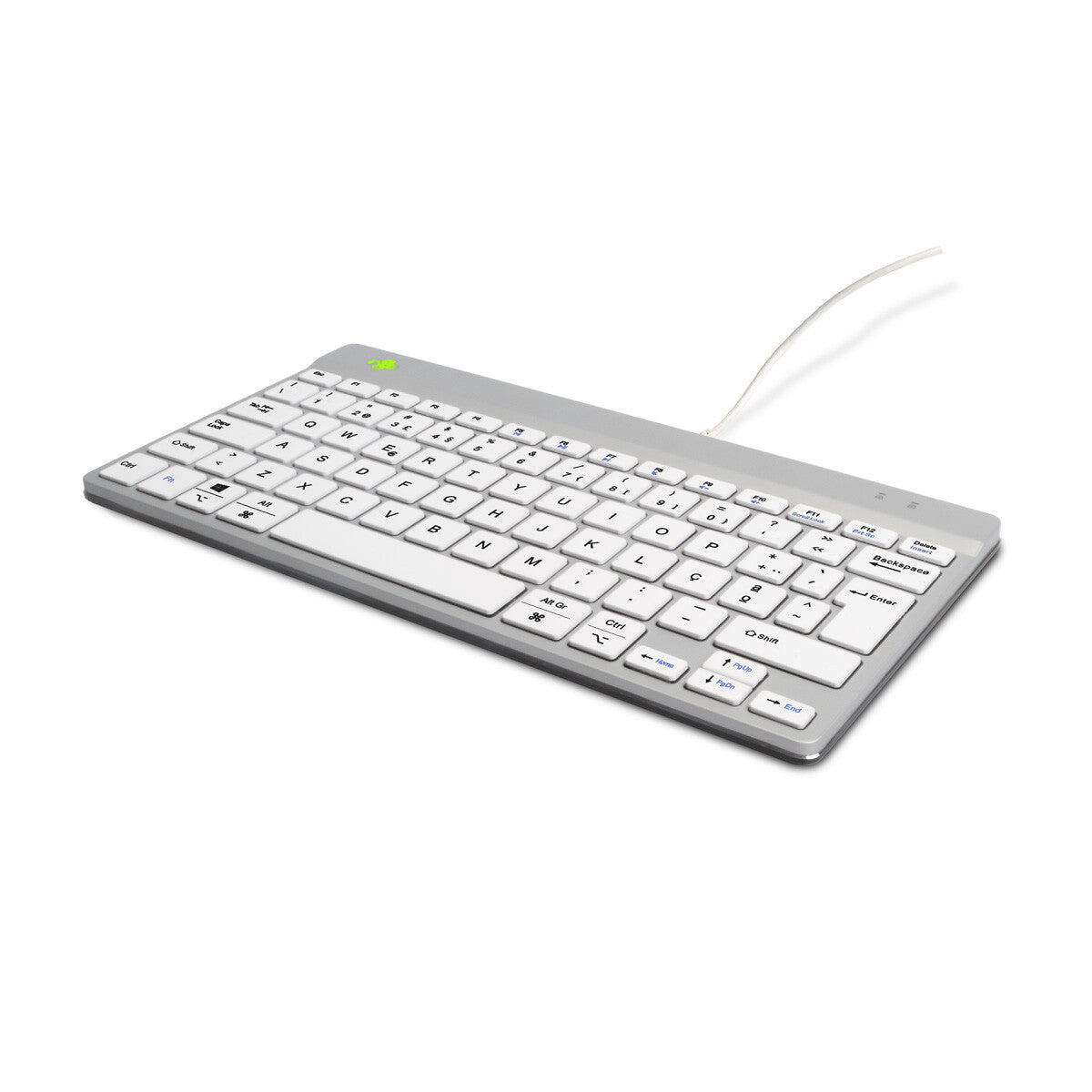 R-Go Tools Ergonomic keyboard R-Go Compact Break, compact keyboard with break software, QWERTY (PT), wired, white