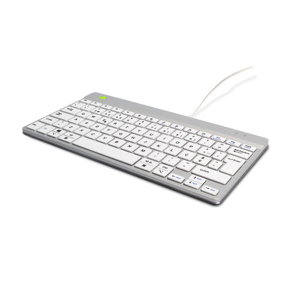 R-Go Tools Ergonomic keyboard R-Go Compact Break, compact keyboard with break software, QWERTY (PT), wired, white