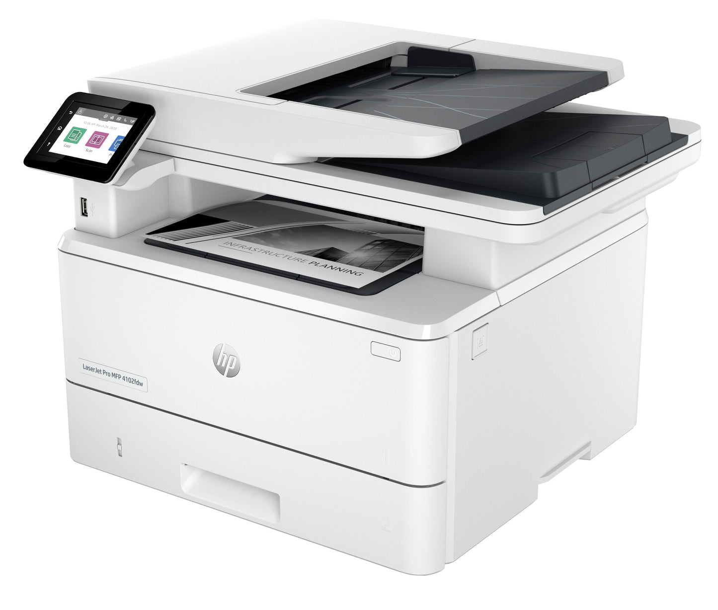 HP LaserJet Pro 4102dw Wireless Multifunction Black and white Printer, Copier, Scanner; Duplex