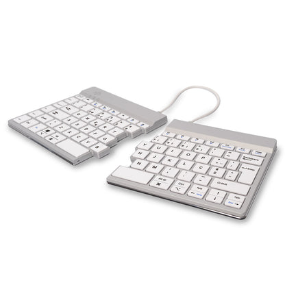 R-Go Tools Ergonomic keyboard R-Go Split Break with break software, ergonomic split keyboard, QWERTY (PT), Bluetooth, white