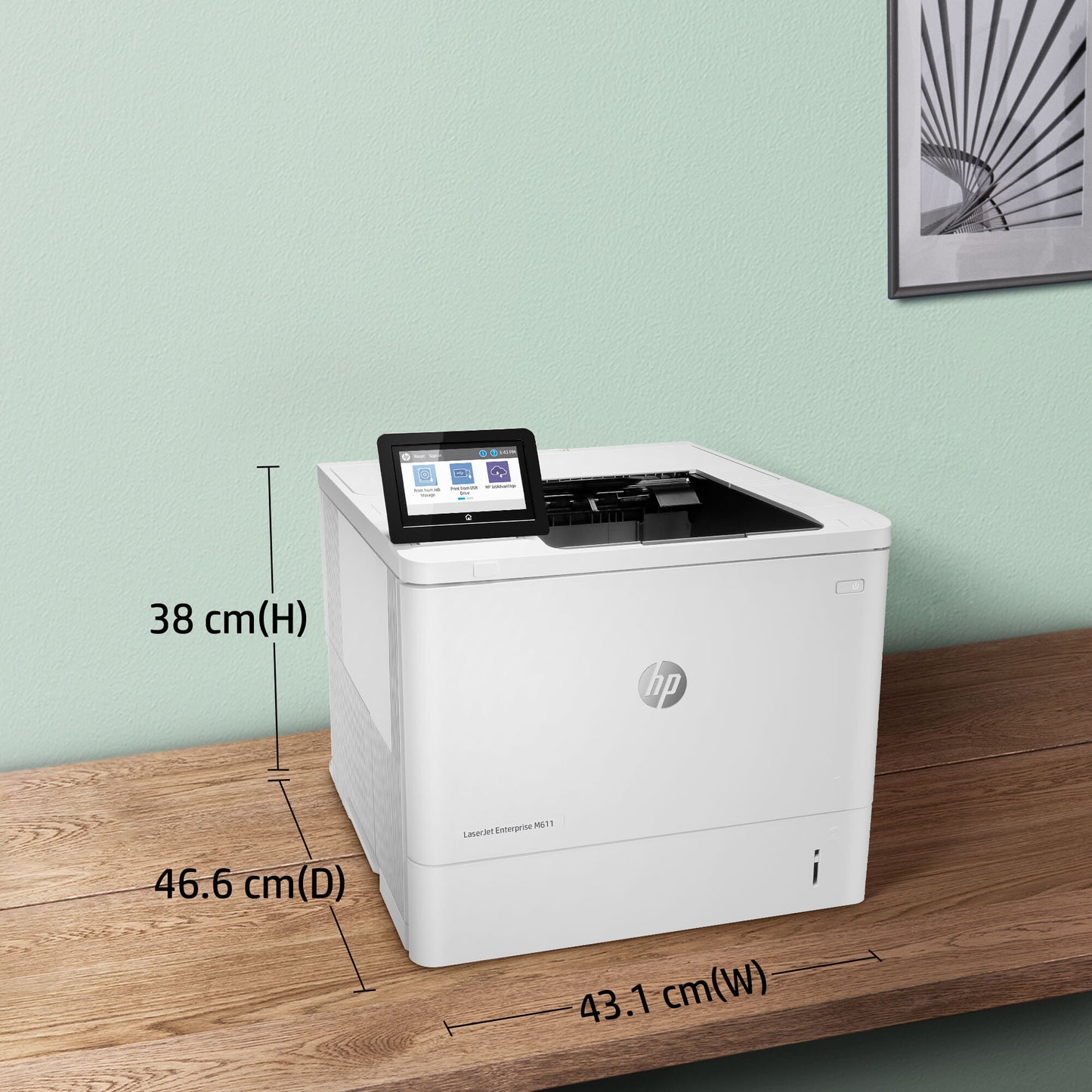 HP LaserJet Enterprise M611dn Black and white Printer, Ethernet Only; Duplex