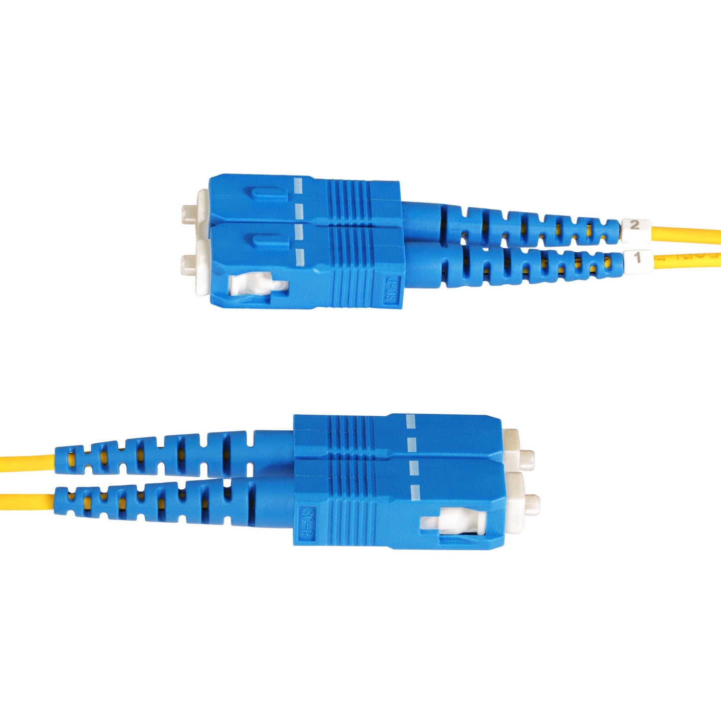 StarTech.com 15m (49.2ft) LC to SC (UPC) OS2 Single Mode Duplex Fiber Optic Cable, 9/125µm, 100G, Bend Insensitive, Low Insertion Loss - LSZH Fiber Jumper Cord