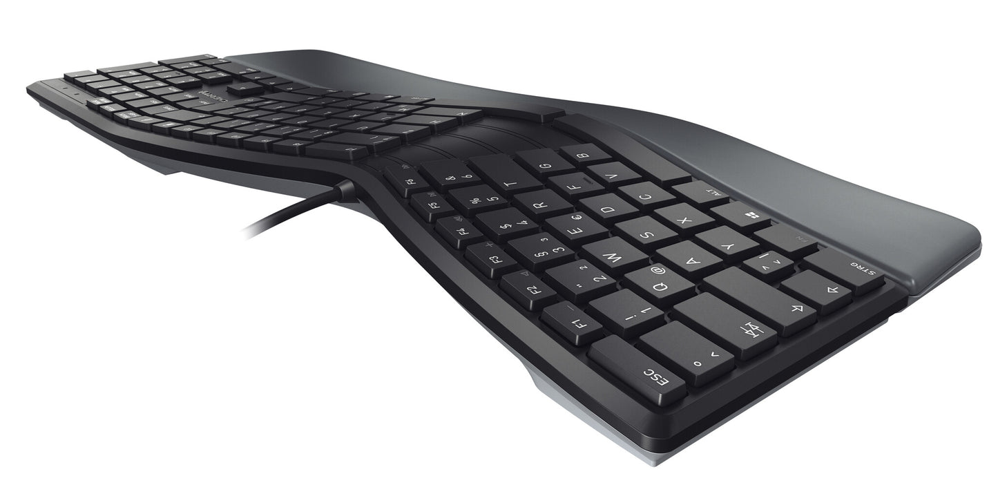 CHERRY KC 4500 ERGO Corded Ergonomic Keyboard, Black, USB (QWERTY - UK)