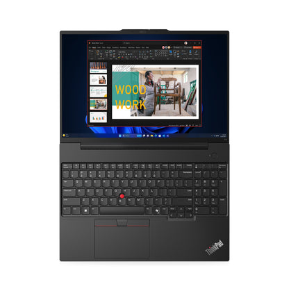 Lenovo ThinkPad E16 AMD Ryzen™ 5 7535HS Laptop 40.6 cm (16") WUXGA 16 GB DDR5-SDRAM 256 GB SSD Wi-Fi 6E (802.11ax) Windows 11 Pro Black