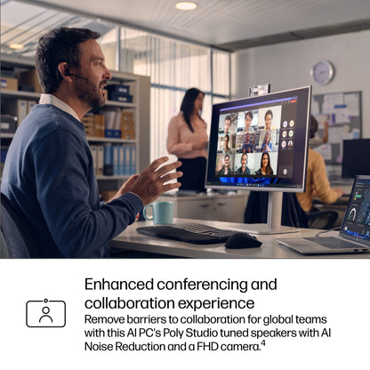 HP EliteBook 6 G1i AI Intel Core Ultra 7 255U Laptop 40.6 cm (16") WUXGA 16 GB DDR5-SDRAM 512 GB SSD Wi-Fi 6E (802.11ax) Windows 11 Pro AI PC Silver