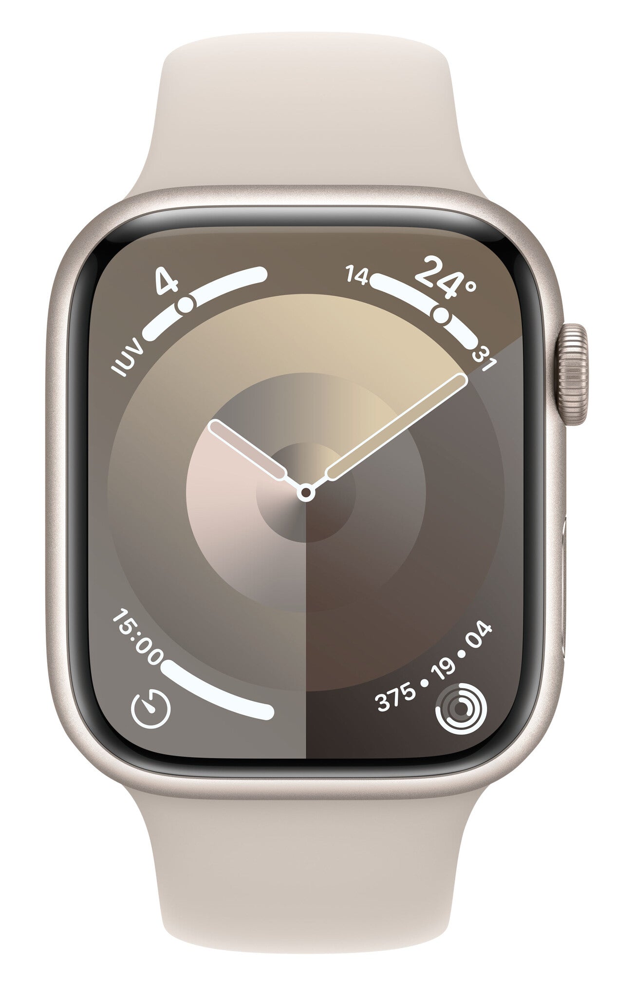 Apple Watch Series 9 GPS 45mm Starlight Aluminium Case w/ Starlight Sport Band - M/L
