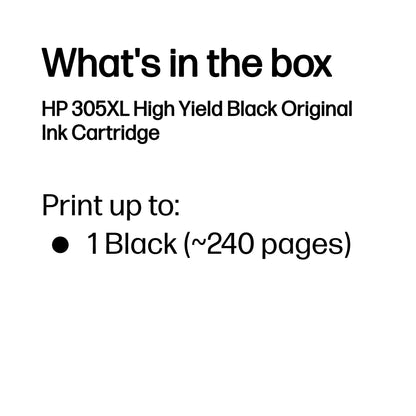 HP 305XL High Yield Black Original Ink Cartridge