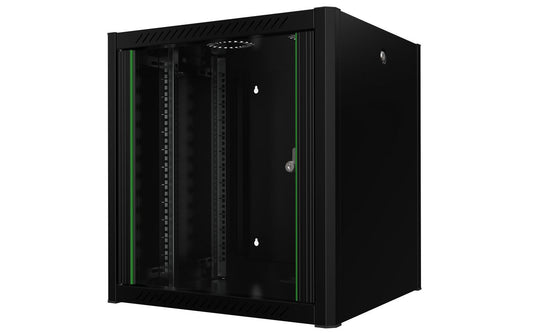 Lanview RWP12U56BL rack cabinet 12U Wall mounted rack Black