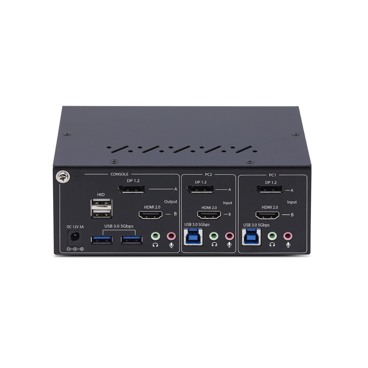 StarTech.com 2-Port Dual-Monitor DisplayPort and HDMI KVM Switch, 4K 60Hz, 1x HDMI & 1x DP Monitor, 2-Port USB 5Gbps Hub, 2x USB HID Ports, TAA Compliant