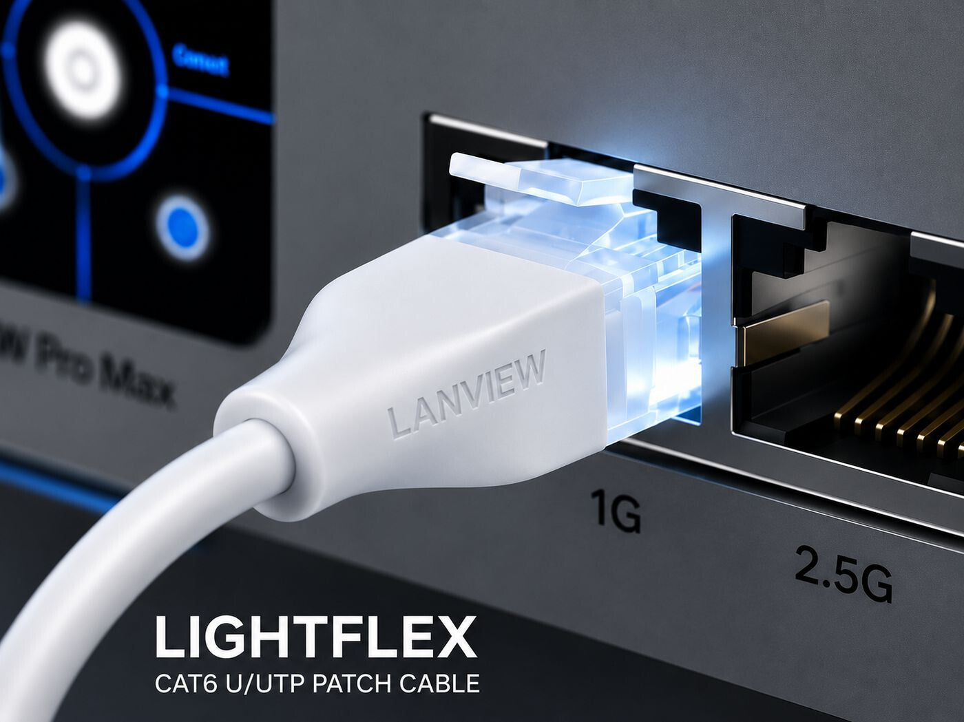Lanview LightFlex CAT6 U/UTP 5M, White, TPE, Halogenfree networking cable U/UTP (UTP)