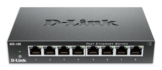 D-Link 8-Port Fast Ethernet network switch, Unmanaged