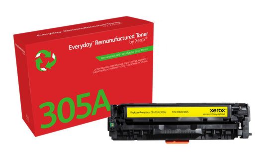 Everyday™ Yellow Remanufactured Toner by Xerox compatible with HP 305A (CE412A), Standard capacity